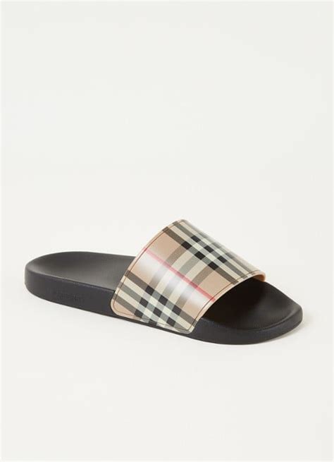 burberry slippers heren|Burberry slip on slides.